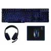 Tastatur Maus inklusive Rebeltec SHERMAN Gaming USB QZERTY Englisch Schwarz