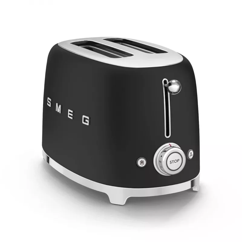 Toaster Smeg 50's Style TSF01BLMEU 2 Scheiben Schwarz Edelstahl