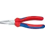 Knipex Flachrundzange DIN ISO 5745 Gesamtlänge 160mm, verchromt, Mehrkomponenten-Hüllen
