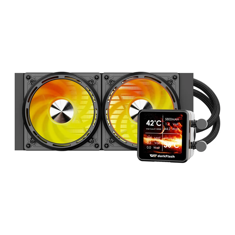CPU-Wasserkühlung Darkflash DE240 (schwarz) — 240-mm-Radiator, AIO-Flüssigkeitskühler