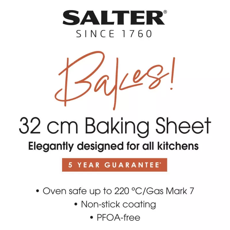 Backblech Salter BW12560EU7 32 cm Antihaft-Kohlenstoffstahl