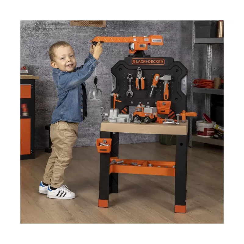 Kinderwerkstatt-Spielzeug SMOBY Bricolo Builder 7600360741 – Bauwerkzeug-Set für Rollenspiele