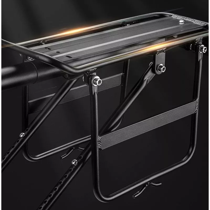 Rockbros 33210004001 schwarzer Fahrradträger mit Ablage