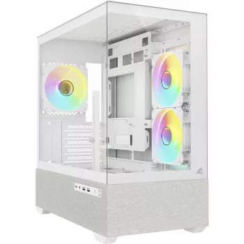 Sharkoon MK7 ARGB mATX Gehäuse 2xGlas Weiß