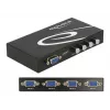 DeLock Switch VGA 4 Port manuell bidirektional - Bildschirmumschalter - 4 x VGA - Desktop (87635)