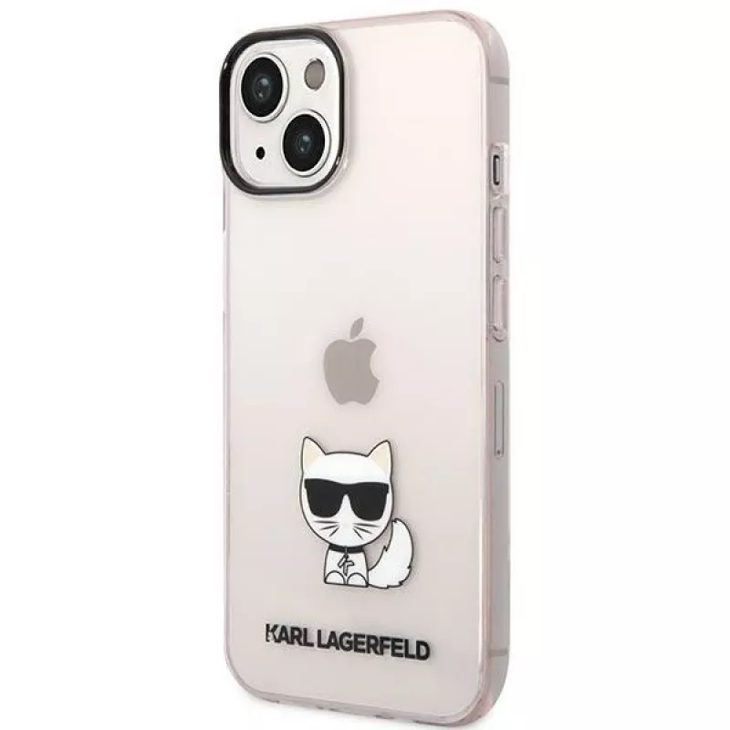 Karl Lagerfeld KLHCP14MCTRI Iphone 14 Plus / 15 Plus 6.7 Hardcase Pink / Pink Transparent Choupette Body