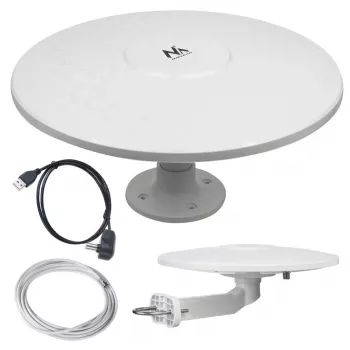 MACLEAN MCTV-947 aktive Außenantenne 32 dB mit Typ-F-Anschluss für TV-Empfang