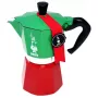 Bialetti Moka Express Italia 6TZ (300 ml) rot-grün