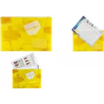 Dokumentenmappe Herma Postmappe Zipper A4 PP Gelb XL Format für A4-Dokumente