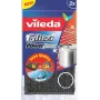VILEDA 141656 Scheuerschwamm, Stoff mit Edelstahl, grau, 2er-Pack, 115×245×20 mm, 35 g