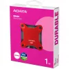 Externe SSD ADATA SD620 1 TB, tragbar USB 3.2 Gen 2 (Micro-USB B), Lesegeschwindigkeit 520 MB/s, Schreibgeschwindigkeit 460 MB/s, stoßfest, Rot