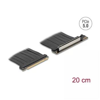 PCI Express 5.0 x16 Riser-Karte DELOCK 81289, x16-Steckplatz, 20 cm Kabel