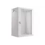 Lanberg wandmontierbarer Installationsschrank 19'' 18U 600x450mm grau (Glatür)