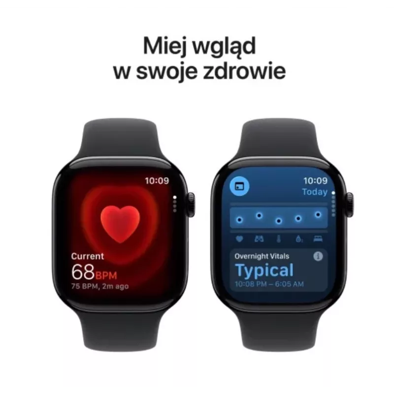Apple Watch Series 11 GPS + Cellular 42mm Space Grey Aluminium Gehäuse mit schwarzem Sportarmband - M/L