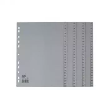 ELBA Register A4 1-100 PP Grau 100 Taben - Bürobedarf