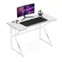 Gaming-Tisch huzaro Hero 1.6 Weiß — gerades MDF/Carbon-Tischplatte 1200×600 mm, Metallgestell, 750 mm Höhe