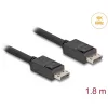Delock - DisplayPort-Kabel - DisplayPort (M) verriegelt auf DisplayPort (M) verriegelt - DisplayPort 2.1 - 1,8 m - Unterstützt 16K 60 Hz (15.360 x 8640), bis zu 80 Gbps Datenübertragung