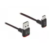 USB-Kabel DeLOCK EASY-USB 2.0 Typ-A-Stecker auf Typ-C-Stecker abgewinkelt 0,2 m schwarz