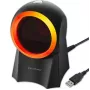 Kabelgebundener Desktop-Barcodescanner QOLTEC 50857 – 1D/2D, USB, ABS-Gehäuse, schwarz, 1,75 m Kabel
