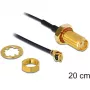 Koaxialkabel DeLOCK 88747 0,2 m Schwarz