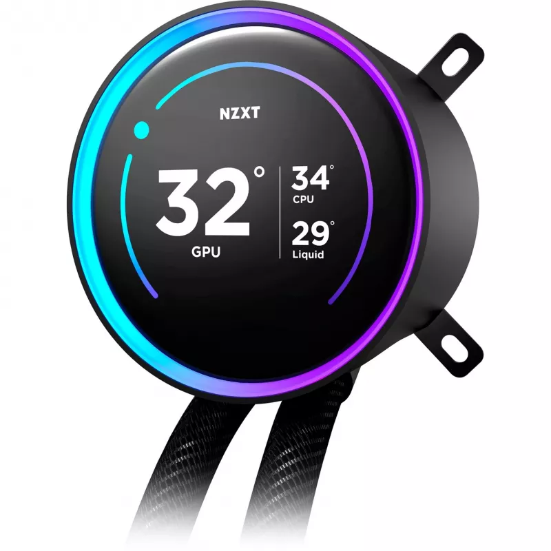 NZXT Kraken Elite 360 RGB Prozessor All-in-One-Flüssigkeitskühler 12 cm Schwarz 1 Stück
