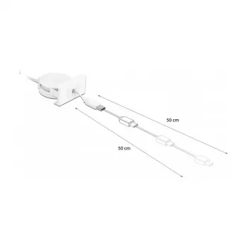Aufrollbares Kabel DeLOCK Easy 45 USB 2.0 Typ-A auf Typ-C 0,62 m
