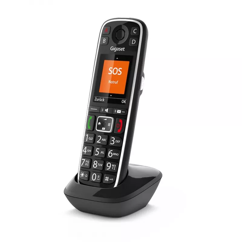 Gigaset E720HX Analog/DECT Telefon mit Rufnummernanzeige Schwarz