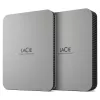 LaCie Mobile Drive 1TB externe Festplatte, portabel – Moon Silver, USB-C 3.2 für PC und Mac, aus recycelten Materialien, mit Adobe All Apps Plan und R