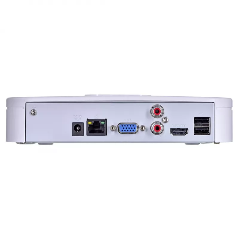 Netzwerk-Videorekorder DAHUA NVR2108-I2 — 8-Kanal-NVR, 4096×2400 max, SATA III bis 10 TB, 1U weiß