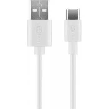 Wentronic 45563 1m USB A USB C Stecker Stecker Weiß USB-Kabel (45563)