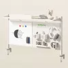 Schreibtisch-Trennwand ergo office ER-301 W – 1116 mm breiter Stahl-Sichtschutz mit Magnettafel, weiß, max. Belastung 10 kg