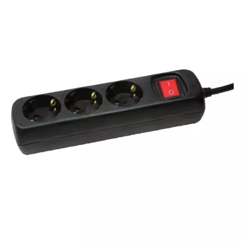 Verlängerungssteckdose LogiLink LPS206B 1,4 m 3 AC-Steckdosen Schwarz