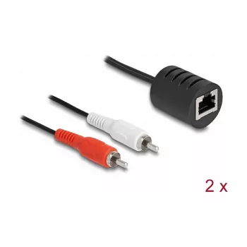 DeLOCK 87857 Audiokabel 2 x RCA RJ-45 Schwarz Rot Weiß