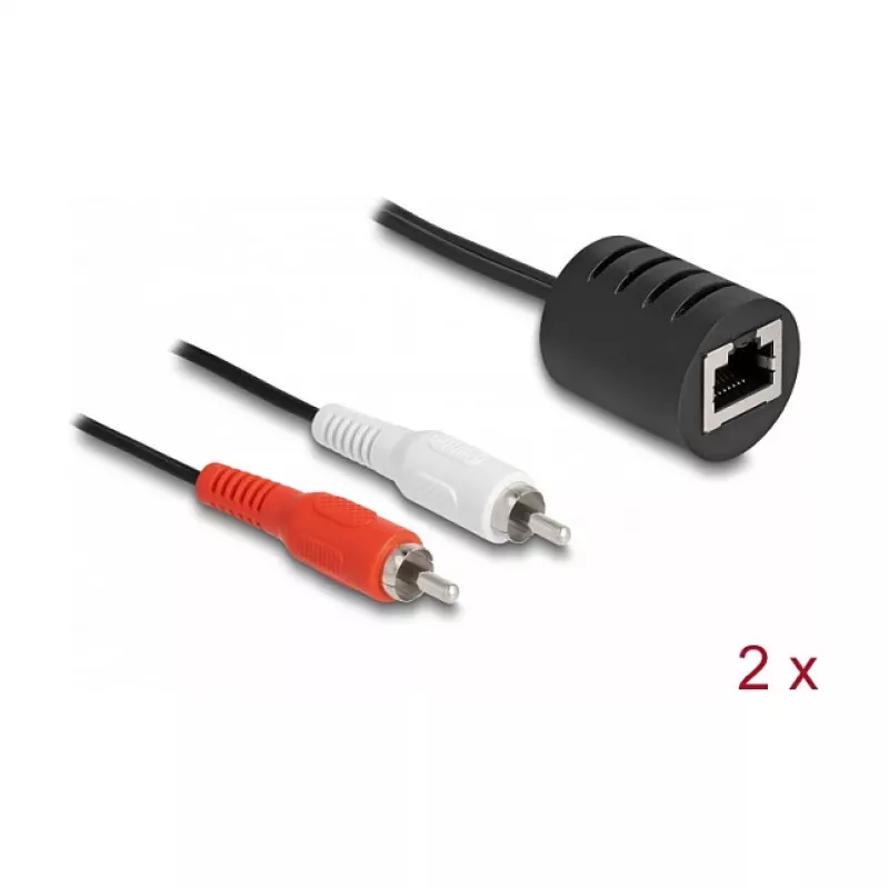 DeLOCK 87857 Audiokabel 2 x RCA RJ-45 Schwarz Rot Weiß