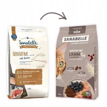 Bosch Sanabelle Life Sensitive Trockenfutter für Katzen mit Lamm und Heidelbeeren, 8 kg