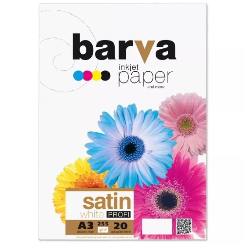 Fotopapier weiß satiniert BARVA 255 g/m², A3, 20 Blatt