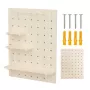 Kabelorganizer MACLEAN MC-131 WD Holzbrett für Tisch- und Wandmontage, max. Belastung 20 kg