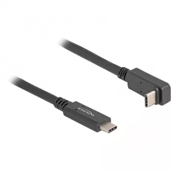 DeLOCK USB-Kabel USB Type-C Stecker auf USB Type-C Stecker abgewinkelt 2m 5 Gbit/s 4K PD 60W