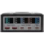 Multiport-Ladegerät Exsys EX-1107 260W, schwarz, Multiport-Power-Delivery für mehrere Geräte