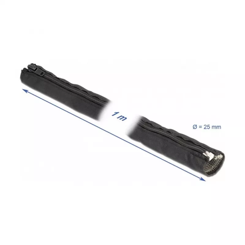 DeLOCK EMI-Abschirmgeflechtschlauch 1 m x 25 mm schwarz