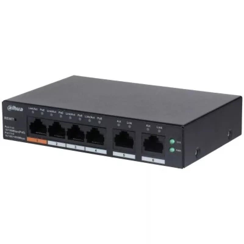 Dahua Technology DH-CS4006-4ET-60 Netzwerk-Switch Managed L2 Gigabit Ethernet (10/100/1000) Power over Ethernet (PoE) Schwarz