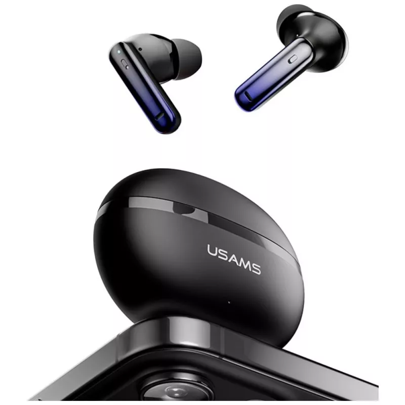 Bluetooth-Kopfhörer Usams TWS E02 ANC+ENC schwarz
