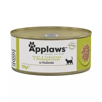 APPLAWS Thunfischfilet mit Algen in Brühe – Nassfutter für Katzen – 156 g
