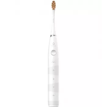 Schallzahnbürste OCLEAN FLOW Erwachsene — batteriebetrieben, Aufhellungsmodus, integrierter Timer, einstellbare Geschwindigkeit, 255 mm Höhe, weiß, 0,13 kg, 1 Handstück + 1 Bürstenkopf