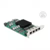 Netzwerkkarte DELOCK PCI Express x4 Gigabit LAN 4xRJ45 PoE+