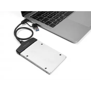 DeLOCK USB auf SATA Konverter 6 Gb/s USB Type-C Type-A 0,3m