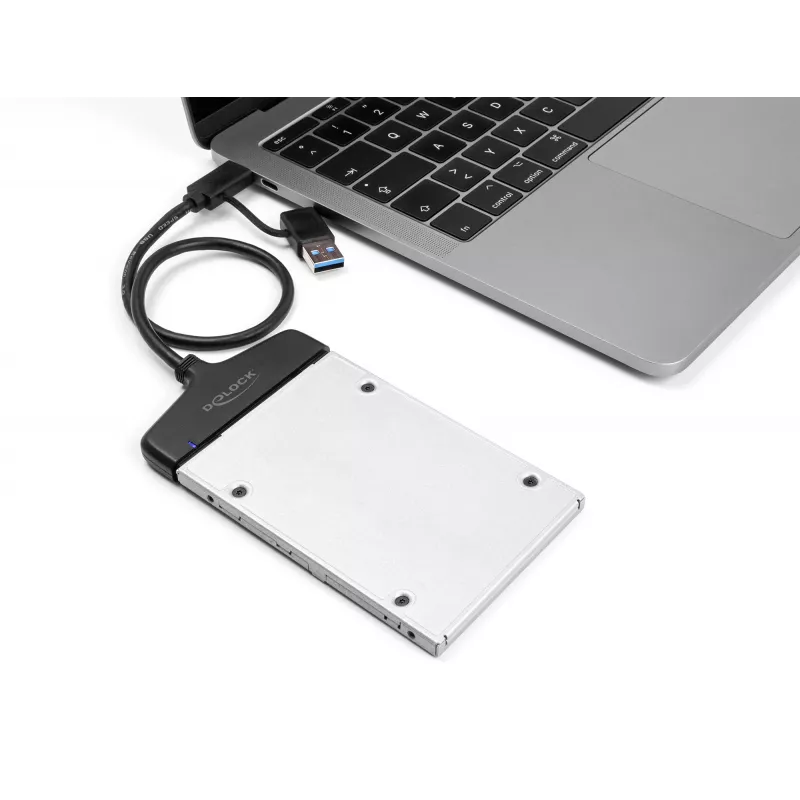 DeLOCK USB auf SATA Konverter 6 Gb/s USB Type-C Type-A 0,3m