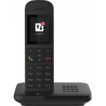 Telekom Sinus A12 - Analoges/DECT-Telefon - Mobilteil - Freisprechfunktion - 100 Einträge - Schwarz (40823660)