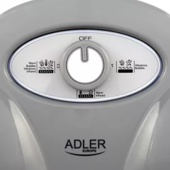 Beinmassagegerät Adler AD 2167 mit Roll- und Vibrationsmassage, Wärme, einstellbarer Intensität, 80 W, Grau Weiß