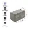Qoltec 53076 AGM-Batterie | 12V | 7Ah | Sicherheit
